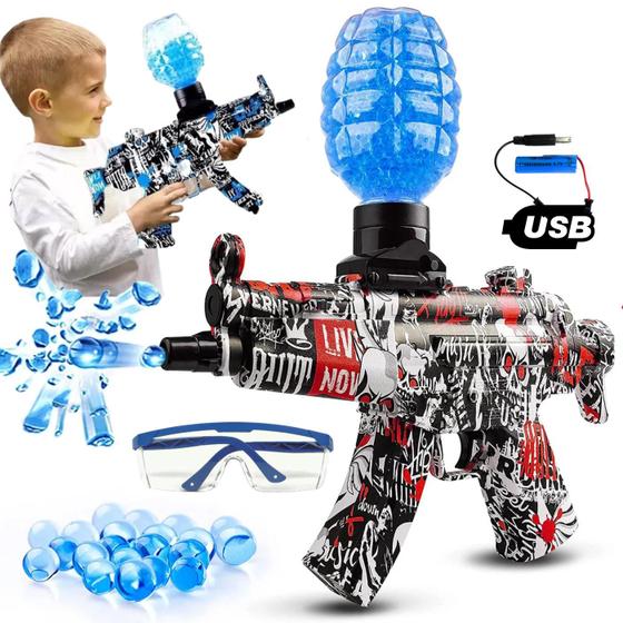 Arma Brinquedo Lançador de Bolinha De Gel Ak47 Elétrica Automática Arminha