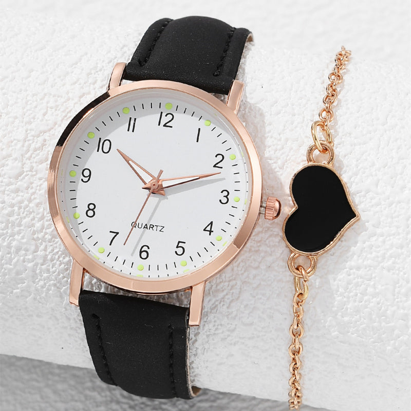 Relógio Fashion Watch Belt Feminino Luminoso de Quartzo Pulseira Fina