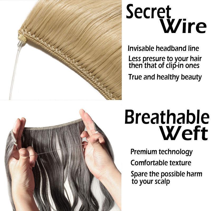 Mega Hair Invisível - Aplique de Cabelos Cacheados